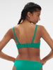 Underwired bandeau bikini top - Waterfall Green