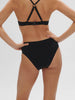 High-waist bikini brief - Black