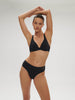 High-waist bikini brief - Black