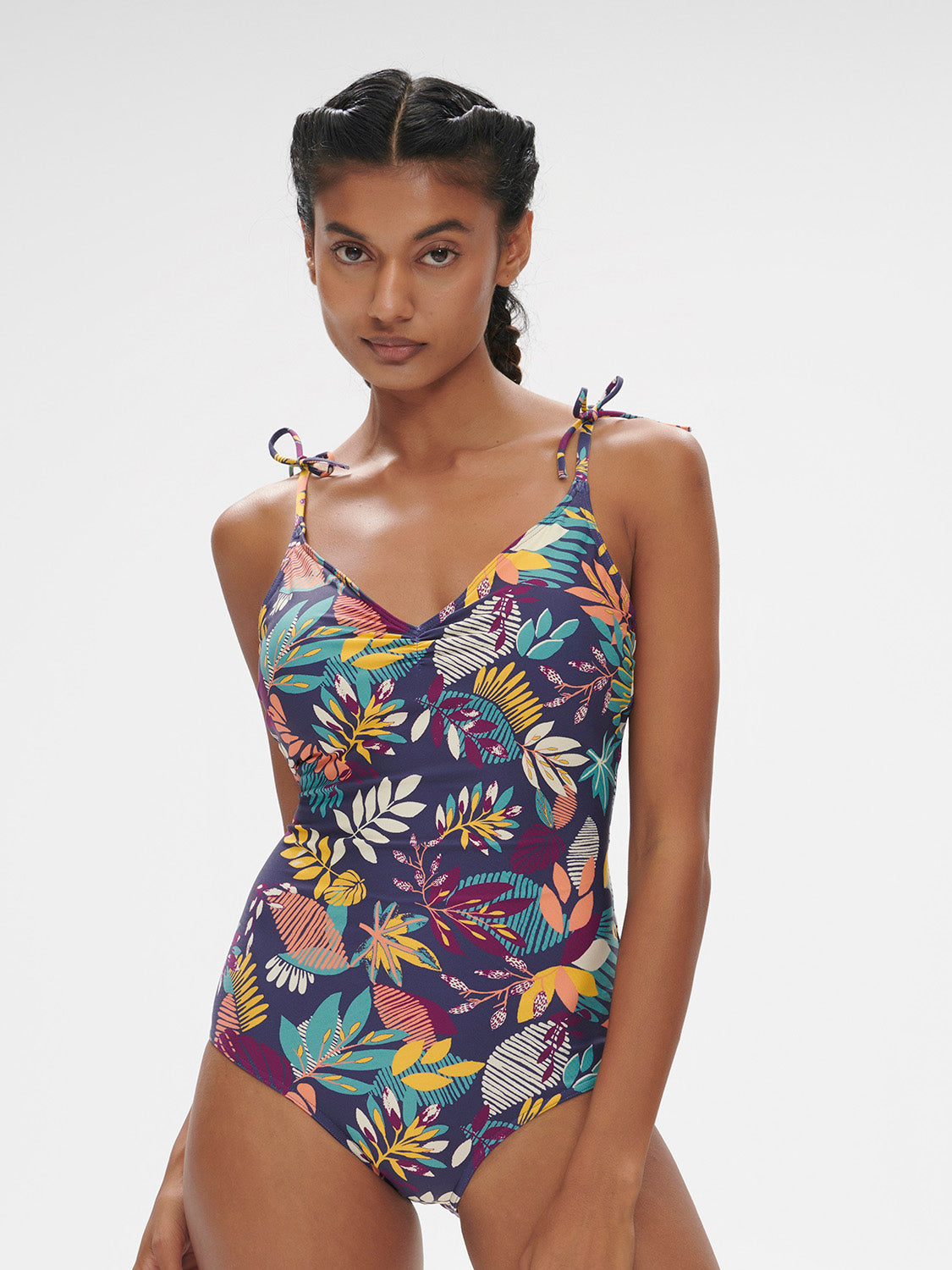 Wireless Molded One-Piece Seaside Blue Print– Simone Pérèle UK - Main Image