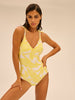 Wireless Molded One-Piece - Plumeria Print