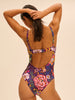 Underwired one-piece swimsuit - Bloom Print