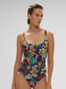 Underwired one-piece swimsuit - Seaside Blue Print