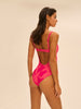 Underwired one-piece swimsuit - Bright Rose Print