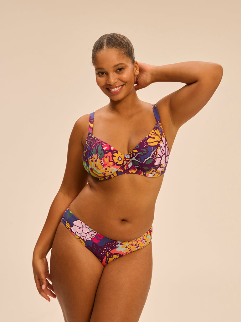 Underwired bikini top - Bloom Print