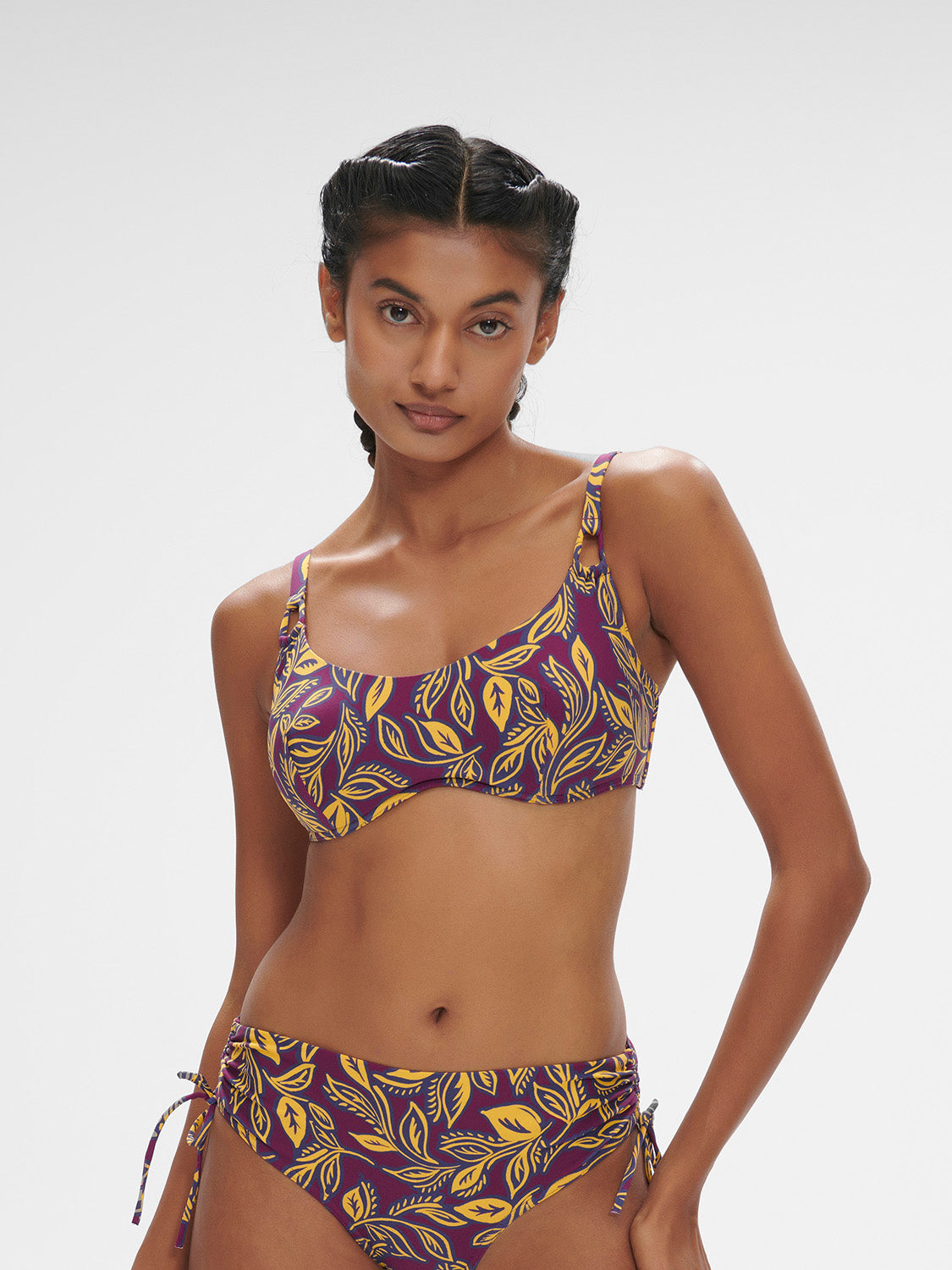 Underwired brassière - Agadir Purple Print