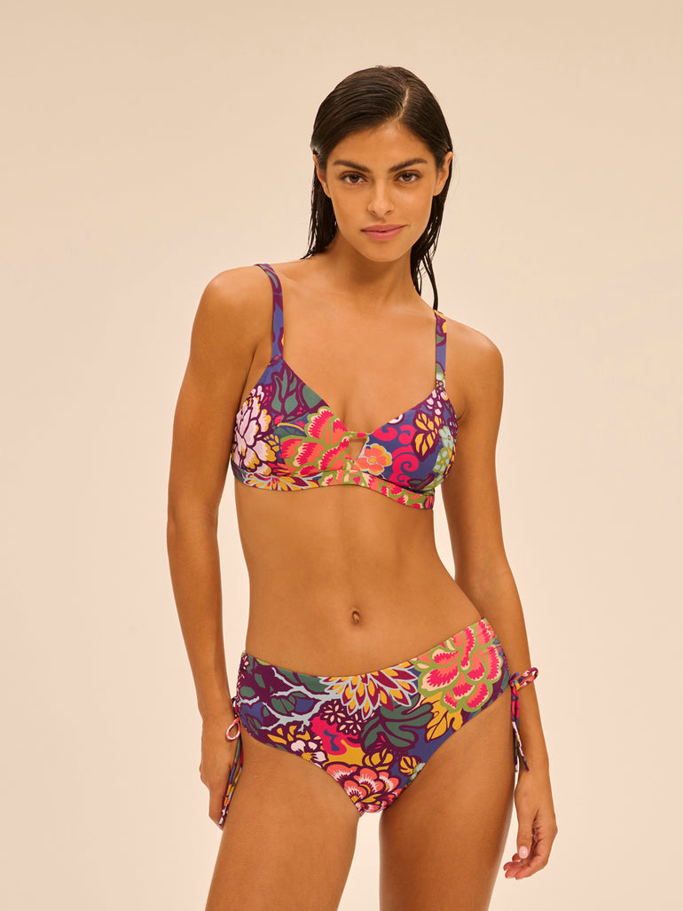 Underwired bikini triangle - Bloom Print