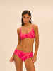 High-waist bikini brief - Bright Rose Print
