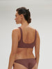 Wireless bikini triangle - Lurex Dark Purple