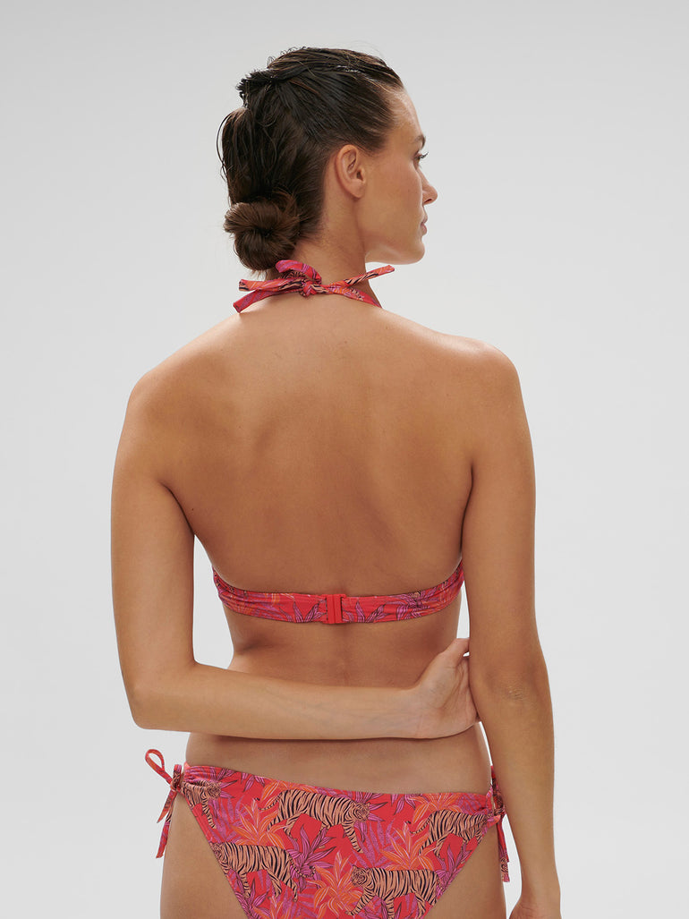 Underwired triangle bra - Jungle Dawn Print