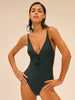 Underwired one-piece swimsuit - Tropical Green