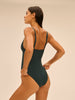 Underwired one-piece swimsuit - Tropical Green
