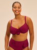 Underwired bikini top - Cranberry