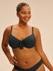 Underwired bikini top - Tropical Green