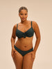 Underwired bikini top - Tropical Green