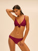 Wireless bikini triangle - Cranberry