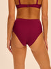 High-waist bikini brief - Cranberry