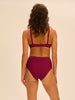 High-waist bikini brief - Cranberry