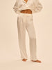 Trousers with embroidery - Natural
