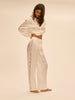 Trousers with embroidery - Natural