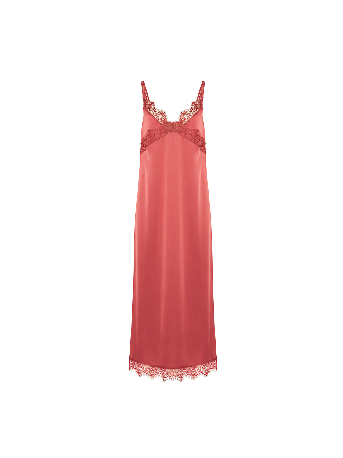 Satin Secrets Long Nightdress - Quartz Pink