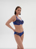 Plunging underwired bra - Electric blue