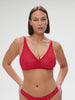 Structured wireless bra - Ruby pink