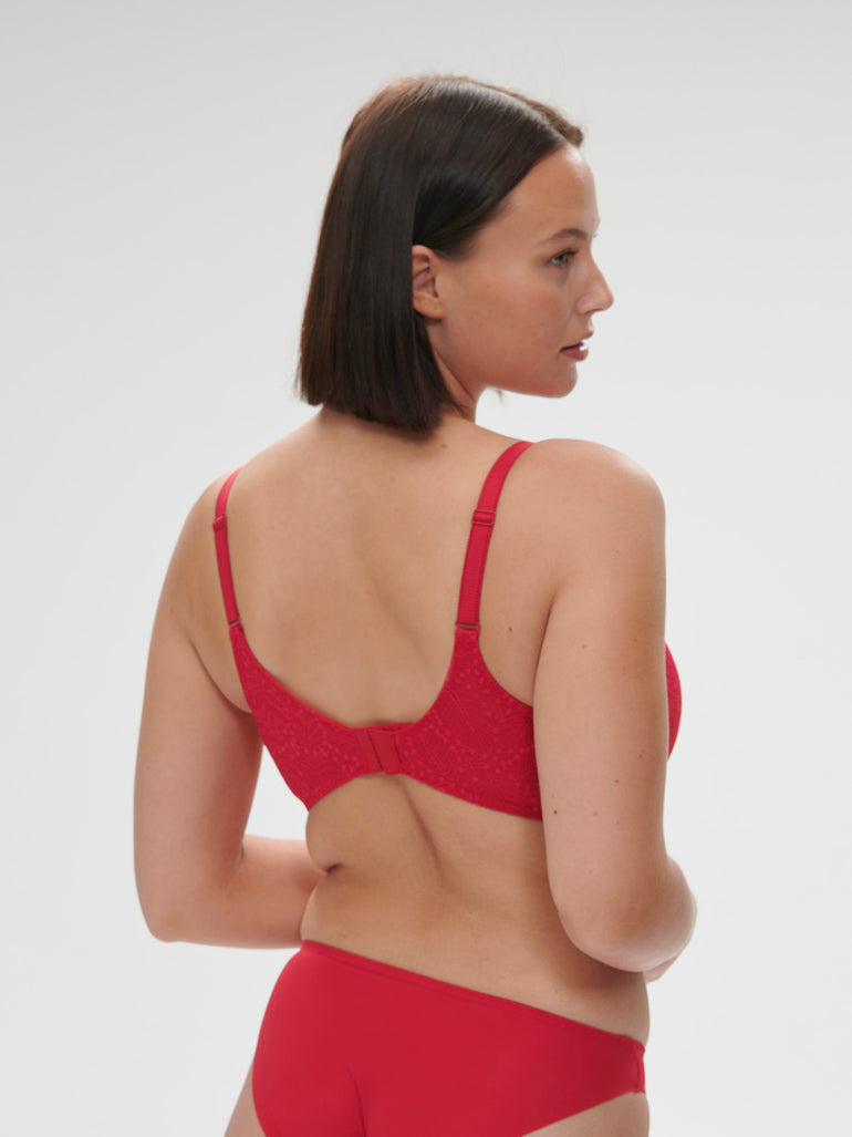 Structured wireless bra - Ruby pink