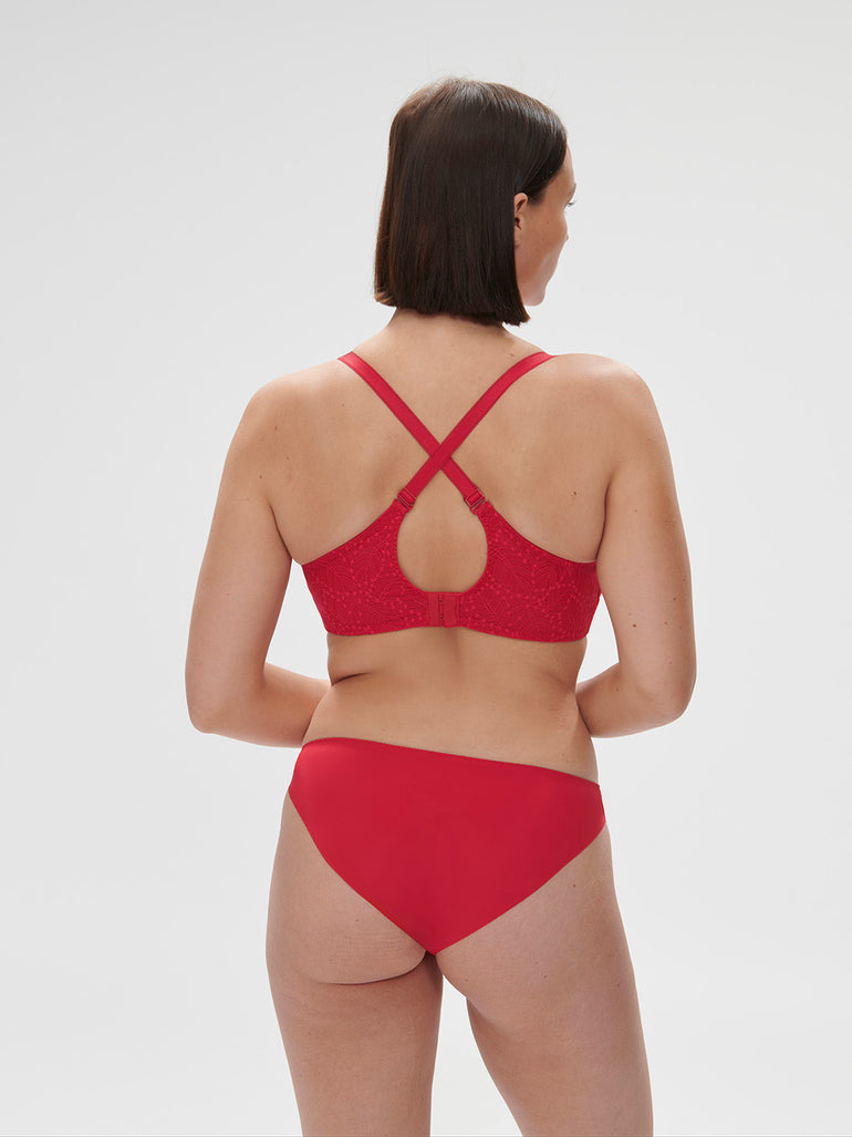 Structured wireless bra - Ruby pink