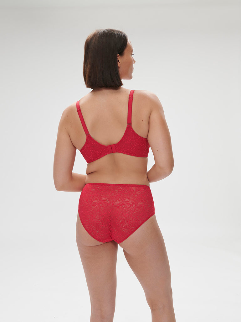 High-waist brief - Ruby pink