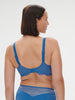 Squared neckline spacer bra - Myosotis Blue