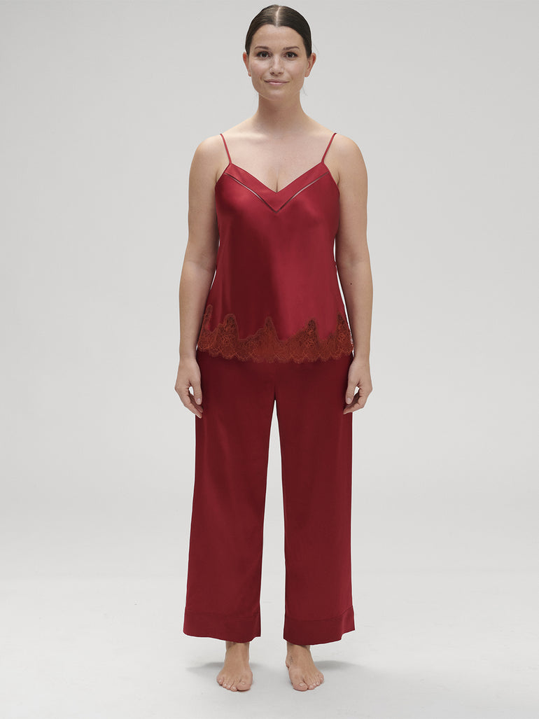Dream Silk Pant - Tango Red