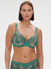 Plunging underwired bra - Garden Green