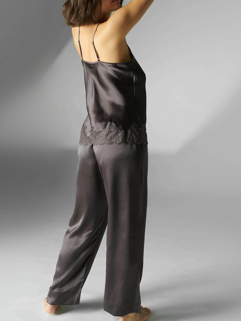 Silk Top - Charcoal