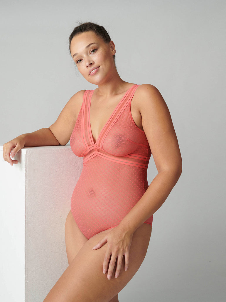 Iris Bodysuit - Papaya