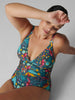 Underwired one-piece swimsuit - Lagoon Green