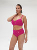 High-waist bikini brief - Hibiscus Pink
