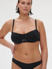 Underwired bandeau bikini top - Black