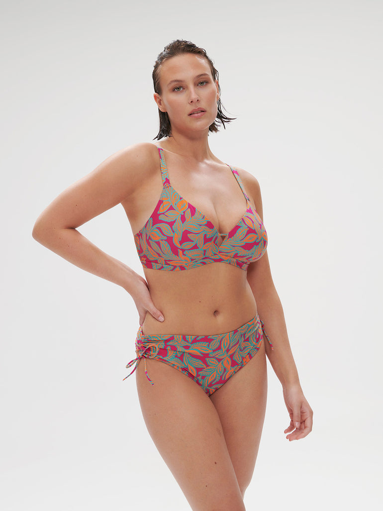 Underwired bikini triangle - Menara Pink Print