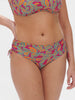 High-waist bikini brief - Menara Pink Print