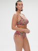 High-waist bikini brief - Menara Pink Print