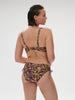 High-waist bikini brief - Agadir Purple Print