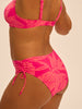 High-waist bikini brief - Bright Rose Print