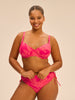 High-waist bikini brief - Bright Rose Print