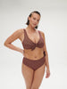 Wireless bikini triangle - Lurex Dark Purple