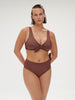 Wireless bikini triangle - Lurex Dark Purple