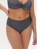 High-waist bikini brief - Lurex Midnight