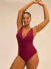 Underwired one-piece swimsuit - Cranberry