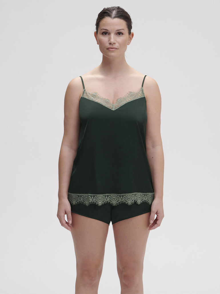 Satin Secrets Top - Kolsaï Green