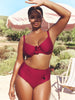 Underwired bikini top - Cranberry